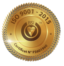 Certification ISO 9001-2015 · BSI · N° FS601960
